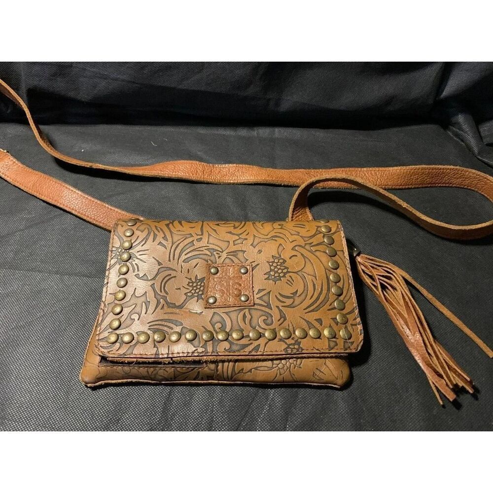 STS Ranchwear Baroness Euro Crossbody Brown Leather Purse Western Boho USA